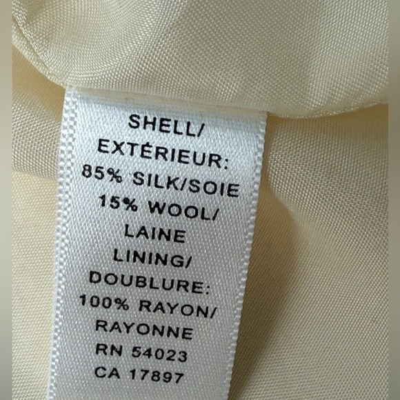 Banana Republic Women’s Silk Wool Blend Ivory Blazer Size 12 Career Capsule - Picture 6 of 13